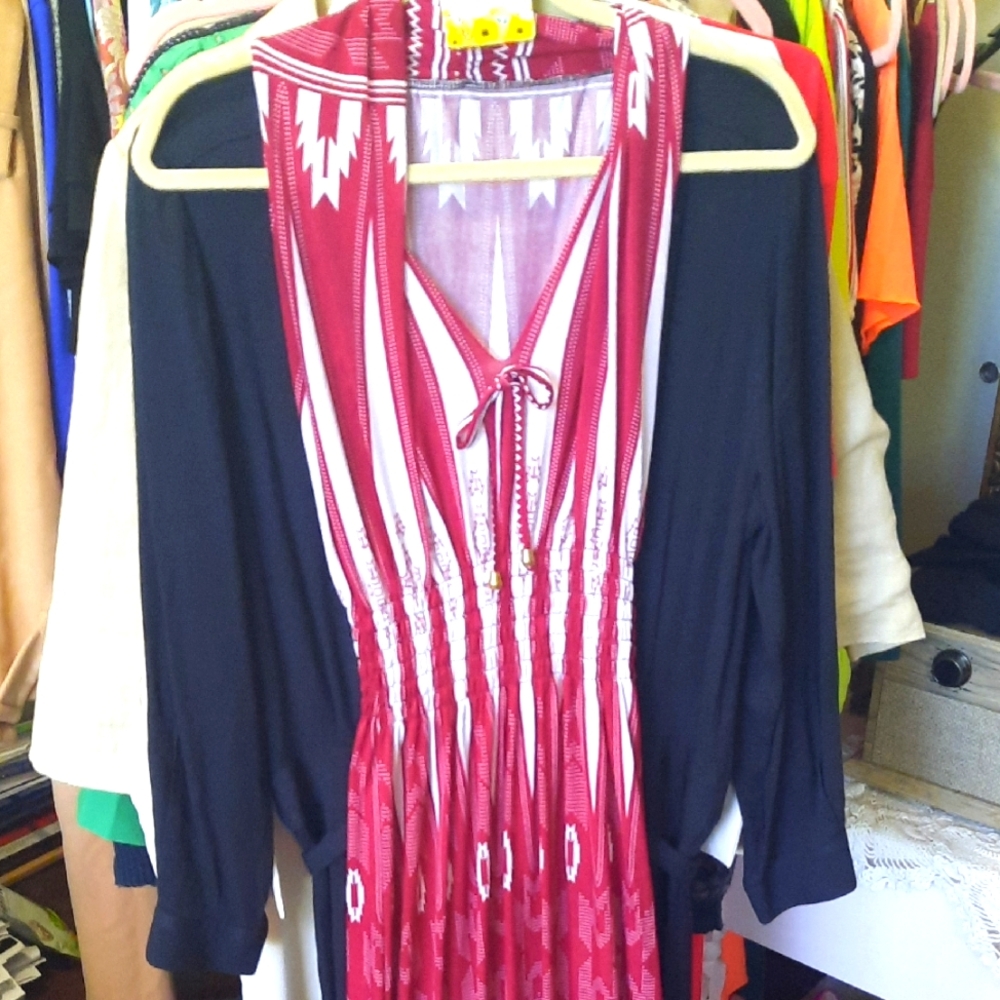 #4 Red and White Maxi Dress